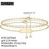 imageAnkle Bracelet for Women Initial Anklet 14K Gold Plated Dainty Adjustable Layered Paper clip Chain Letter Initial Anklets Set Summer Jewelry Gifts Anklets for Women Teen GirlsE