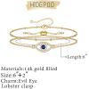 imageDainty Layered Evil Eye Bracelets for Women 14K Gold Filled Adjustable Bead Layering Bracelet Cute CZ Evil Eye Bar Coin Bracelet Gold Layered Paperclip Chain Bracelets for Women JewelryBox Chain Evil EyeSatellite Chain