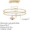 imageDainty Layered Evil Eye Bracelets for Women 14K Gold Filled Adjustable Bead Layering Bracelet Cute CZ Evil Eye Bar Coin Bracelet Gold Layered Paperclip Chain Bracelets for Women JewelryCross Evil EyeSatellite Chain