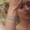 imageDainty Layered Evil Eye Bracelets for Women 14K Gold Filled Adjustable Bead Layering Bracelet Cute CZ Evil Eye Bar Coin Bracelet Gold Layered Paperclip Chain Bracelets for Women JewelryBlue Turquoise Evil EyePaperclip Chain