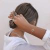 imageDainty Layered Evil Eye Bracelets for Women 14K Gold Filled Adjustable Bead Layering Bracelet Cute CZ Evil Eye Bar Coin Bracelet Gold Layered Paperclip Chain Bracelets for Women JewelryBox Chain Evil Eye