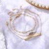 imageDainty Layered Evil Eye Bracelets for Women 14K Gold Filled Adjustable Bead Layering Bracelet Cute CZ Evil Eye Bar Coin Bracelet Gold Layered Paperclip Chain Bracelets for Women JewelryEvil EyeBarPaperclip Chain