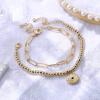 imageDainty Layered Evil Eye Bracelets for Women 14K Gold Filled Adjustable Bead Layering Bracelet Cute CZ Evil Eye Bar Coin Bracelet Gold Layered Paperclip Chain Bracelets for Women JewelryCoin Evil EyePaperclip Chain