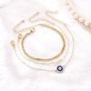 imageDainty Layered Evil Eye Bracelets for Women 14K Gold Filled Adjustable Bead Layering Bracelet Cute CZ Evil Eye Bar Coin Bracelet Gold Layered Paperclip Chain Bracelets for Women JewelryCoin Evil EyePearlCuban Chain