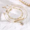 imageDainty Layered Evil Eye Bracelets for Women 14K Gold Filled Adjustable Bead Layering Bracelet Cute CZ Evil Eye Bar Coin Bracelet Gold Layered Paperclip Chain Bracelets for Women JewelryCoin Evil EyeBarPearl