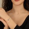 imageDainty Layered Evil Eye Bracelets for Women 14K Gold Filled Adjustable Bead Layering Bracelet Cute CZ Evil Eye Bar Coin Bracelet Gold Layered Paperclip Chain Bracelets for Women JewelryTwo Evil EyeSatellite Chain