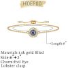 imageDainty Layered Evil Eye Bracelets for Women 14K Gold Filled Adjustable Bead Layering Bracelet Cute CZ Evil Eye Bar Coin Bracelet Gold Layered Paperclip Chain Bracelets for Women JewelryBox Chain Evil Eye