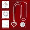 imageHidepoo Gifts for Women  S925 Sterling Silver Rose Love Heart Initial Letter Pendant Necklace Jewelry Mothers Day Valentines Anniversary Birthday Gifts for Her Mom Wife GirlfriendC