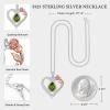 imageHidepoo Gifts for Women Mom Wife  Sterling Silver Rose Heart Birthstone Necklace I Love You Forever Heart Pendant Teardrop Necklace Jewelry Anniversary Birthday Gifts for Women08AugPeridot