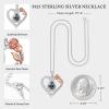 imageHidepoo Gifts for Women Mom Wife  Sterling Silver Rose Heart Birthstone Necklace I Love You Forever Heart Pendant Teardrop Necklace Jewelry Anniversary Birthday Gifts for Women06JunAlexandrite