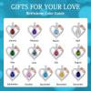 imageHidepoo Gifts for Women Mom Wife  Sterling Silver Rose Heart Birthstone Necklace I Love You Forever Heart Pendant Teardrop Necklace Jewelry Anniversary Birthday Gifts for Women11NovBlue Topaz