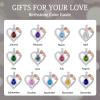 imageHidepoo Gifts for Women Mom Wife  Sterling Silver Rose Heart Birthstone Necklace I Love You Forever Heart Pendant Teardrop Necklace Jewelry Anniversary Birthday Gifts for Women04AprWhite Topaz