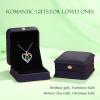imageHidepoo Gifts for Women Mom Wife  Sterling Silver Rose Heart Birthstone Necklace I Love You Forever Heart Pendant Teardrop Necklace Jewelry Anniversary Birthday Gifts for Women05MayEmerald
