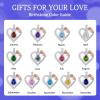 imageHidepoo Gifts for Women Mom Wife  Sterling Silver Rose Heart Birthstone Necklace I Love You Forever Heart Pendant Teardrop Necklace Jewelry Anniversary Birthday Gifts for Women12DecTanzanite