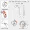 imageHidepoo Gifts for Women Mom Wife  Sterling Silver Rose Heart Birthstone Necklace I Love You Forever Heart Pendant Teardrop Necklace Jewelry Anniversary Birthday Gifts for Women04AprWhite Topaz
