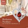 imageHidepoo Gifts for Women Mom Wife  Sterling Silver Rose Heart Birthstone Necklace I Love You Forever Heart Pendant Teardrop Necklace Jewelry Anniversary Birthday Gifts for Women01JanGarnet