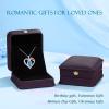 imageHidepoo Gifts for Women Mom Wife  Sterling Silver Rose Heart Birthstone Necklace I Love You Forever Heart Pendant Teardrop Necklace Jewelry Anniversary Birthday Gifts for Women11NovBlue Topaz