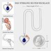 imageHidepoo Gifts for Women Mom Wife  Sterling Silver Rose Heart Birthstone Necklace I Love You Forever Heart Pendant Teardrop Necklace Jewelry Anniversary Birthday Gifts for Women12DecTanzanite