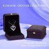 imageHidepoo Gifts for Women Mom Wife  Sterling Silver Rose Heart Birthstone Necklace I Love You Forever Heart Pendant Teardrop Necklace Jewelry Anniversary Birthday Gifts for Women12DecTanzanite
