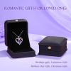 imageHidepoo Gifts for Women Mom Wife  Sterling Silver Rose Heart Birthstone Necklace I Love You Forever Heart Pendant Teardrop Necklace Jewelry Anniversary Birthday Gifts for Women02FebAmethyst
