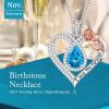 imageHidepoo Gifts for Women Mom Wife  Sterling Silver Rose Heart Birthstone Necklace I Love You Forever Heart Pendant Teardrop Necklace Jewelry Anniversary Birthday Gifts for Women11NovBlue Topaz