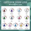 imageHidepoo Gifts for Women Mom Wife  Sterling Silver Rose Heart Birthstone Necklace I Love You Forever Heart Pendant Teardrop Necklace Jewelry Anniversary Birthday Gifts for Women06JunAlexandrite