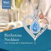 imageHidepoo Gifts for Women Mom Wife  Sterling Silver Rose Heart Birthstone Necklace I Love You Forever Heart Pendant Teardrop Necklace Jewelry Anniversary Birthday Gifts for Women03MarAquamarine