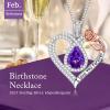 imageHidepoo Gifts for Women Mom Wife  Sterling Silver Rose Heart Birthstone Necklace I Love You Forever Heart Pendant Teardrop Necklace Jewelry Anniversary Birthday Gifts for Women02FebAmethyst