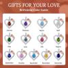 imageHidepoo Gifts for Women Mom Wife  Sterling Silver Rose Heart Birthstone Necklace I Love You Forever Heart Pendant Teardrop Necklace Jewelry Anniversary Birthday Gifts for Women01JanGarnet