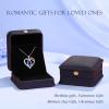 imageHidepoo Gifts for Women Mom Wife  Sterling Silver Rose Heart Birthstone Necklace I Love You Forever Heart Pendant Teardrop Necklace Jewelry Anniversary Birthday Gifts for Women09SepSapphire
