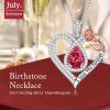 imageHidepoo Gifts for Women Mom Wife  Sterling Silver Rose Heart Birthstone Necklace I Love You Forever Heart Pendant Teardrop Necklace Jewelry Anniversary Birthday Gifts for Women07JulRuby