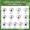 imageHidepoo Gifts for Women Mom Wife  Sterling Silver Rose Heart Birthstone Necklace I Love You Forever Heart Pendant Teardrop Necklace Jewelry Anniversary Birthday Gifts for Women05MayEmerald
