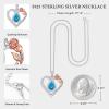 imageHidepoo Gifts for Women Mom Wife  Sterling Silver Rose Heart Birthstone Necklace I Love You Forever Heart Pendant Teardrop Necklace Jewelry Anniversary Birthday Gifts for Women11NovBlue Topaz