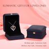 imageHidepoo Gifts for Women Mom Wife  Sterling Silver Rose Heart Birthstone Necklace I Love You Forever Heart Pendant Teardrop Necklace Jewelry Anniversary Birthday Gifts for Women01JanGarnet
