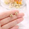 imageHidepoo Unicorn Gifts for Girls Earrings S925 Sterling Silver Post GoldRose GoldWhite Gold Plated CZ Unicorn Stud Earrings Letter Initial Unicorn Earrings for Girls Jewelry Unicorn GiftsGold A