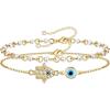Hamsa Hand Evil Eye&Pearls