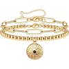 Coin Evil Eye&Paperclip Chain