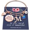 imageHidepoo Butterfly Charm Bracelets for Women Gifts  Rose Gold Initial Bracelet Jewelry for Women Butterfly Bracelets for Women Wife Mom Birthday GiftsM