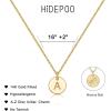 imageHidepoo Disc Initial Necklace Gifts for Girls 14K Gold FilledRose GoldS925 Sterling Silver Disc Initial Necklaces Tiny Initial Necklace Jewelry for Girls Teen Girls Birthday GiftsGold