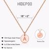 imageHidepoo Disc Initial Necklace Gifts for Girls 14K Gold FilledRose GoldS925 Sterling Silver Disc Initial Necklaces Tiny Initial Necklace Jewelry for Girls Teen Girls Birthday GiftsRose Gold