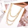 imageHidepoo Gold Layered Necklaces for Women 14K Gold Plated Dainty Coin Pendant Choker Necklace Herringbone Snake Necklace Paperclip Chain Layered Necklaces for Women Jewelry Gifts3 Layer Snake ChainRope ChainChunky Link Chain