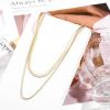 imageHidepoo Gold Layered Necklaces for Women 14K Gold Plated Dainty Coin Pendant Choker Necklace Herringbone Snake Necklace Paperclip Chain Layered Necklaces for Women Jewelry Gifts2 LayerFlat Snake ChainRound Snake Chain
