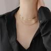 imageHidepoo Gold Layered Necklaces for Women 14K Gold Plated Dainty Coin Pendant Choker Necklace Herringbone Snake Necklace Paperclip Chain Layered Necklaces for Women Jewelry Gifts2 LayerFlat Snake ChainRound Snake Chain