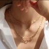 imageHidepoo Gold Layered Necklaces for Women 14K Gold Plated Dainty Coin Pendant Choker Necklace Herringbone Snake Necklace Paperclip Chain Layered Necklaces for Women Jewelry Gifts3 Layer Snake ChainRope ChainChunky Link Chain