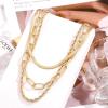 imageHidepoo Gold Layered Necklaces for Women 14K Gold Plated Dainty Coin Pendant Choker Necklace Herringbone Snake Necklace Paperclip Chain Layered Necklaces for Women Jewelry Gifts3 LayerChunky Link ChainSnake ChainRope Chain