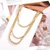 imageHidepoo Gold Layered Necklaces for Women 14K Gold Plated Dainty Coin Pendant Choker Necklace Herringbone Snake Necklace Paperclip Chain Layered Necklaces for Women Jewelry Gifts3 Layer Snake ChainRope ChainThick Rope Chain