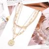 imageHidepoo Gold Layered Necklaces for Women 14K Gold Plated Dainty Coin Pendant Choker Necklace Herringbone Snake Necklace Paperclip Chain Layered Necklaces for Women Jewelry Gifts3 LayerSnake ChainLink ChainCoin