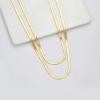 imageHidepoo Gold Layered Necklaces for Women 14K Gold Plated Dainty Coin Pendant Choker Necklace Herringbone Snake Necklace Paperclip Chain Layered Necklaces for Women Jewelry Gifts2 LayerSnake Chain
