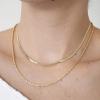 imageHidepoo Gold Layered Necklaces for Women 14K Gold Plated Dainty Coin Pendant Choker Necklace Herringbone Snake Necklace Paperclip Chain Layered Necklaces for Women Jewelry Gifts3 Layer Snake ChainRope ChainChunky Link Chain