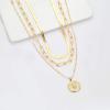 imageHidepoo Gold Layered Necklaces for Women 14K Gold Plated Dainty Coin Pendant Choker Necklace Herringbone Snake Necklace Paperclip Chain Layered Necklaces for Women Jewelry Gifts3 LayerSnake ChainLink ChainCoin
